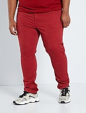 Rebajas pantalones de hombre - Tallas grandes hombre | rojo | Kiabi