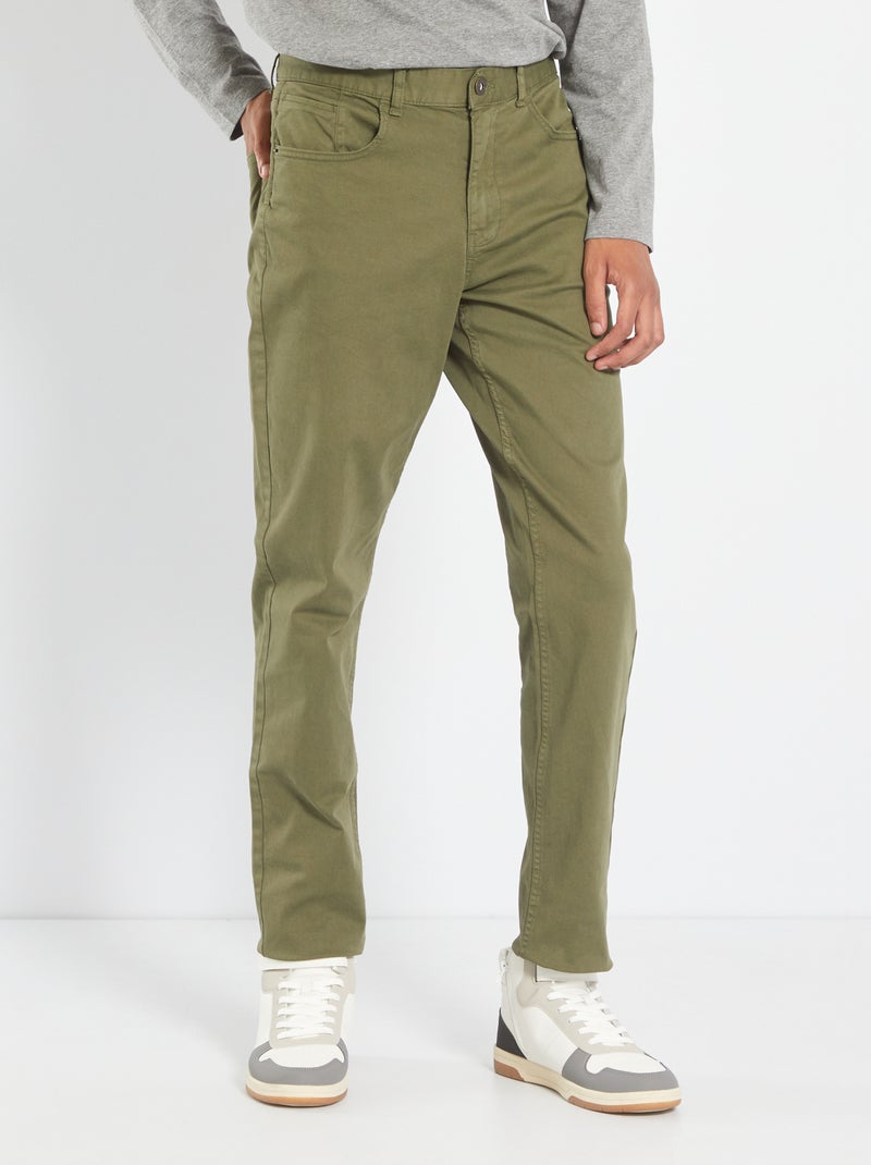 Pantalón slim L36 +1,90 m KAKI - Kiabi
