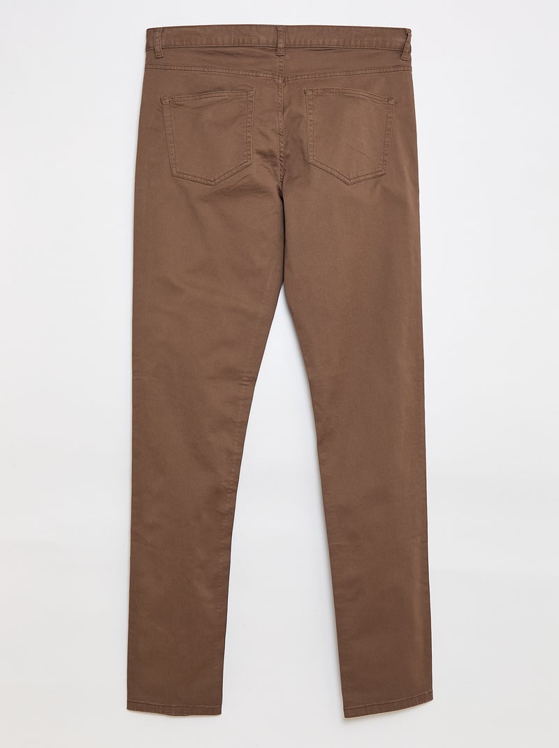 Pantalón slim L36 +1,90 m Marron - Kiabi