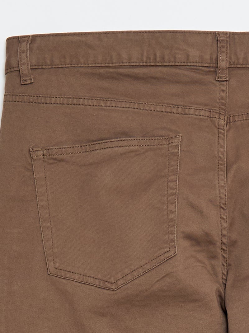 Pantalón slim L36 +1,90 m Marron - Kiabi
