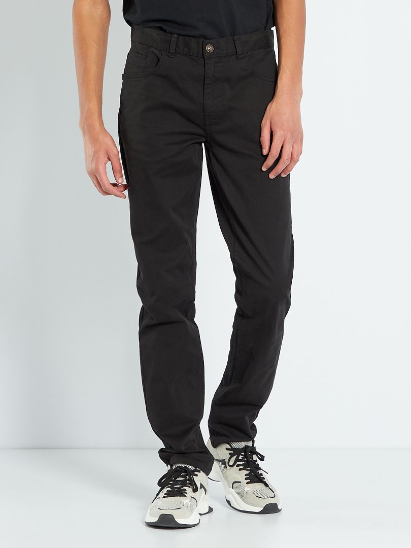 Pantalón slim L36 +1,90 m negro - Kiabi