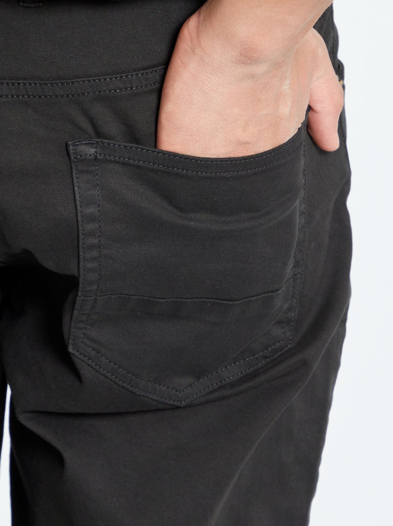 Pantalón slim L36 +1,90 m negro - Kiabi