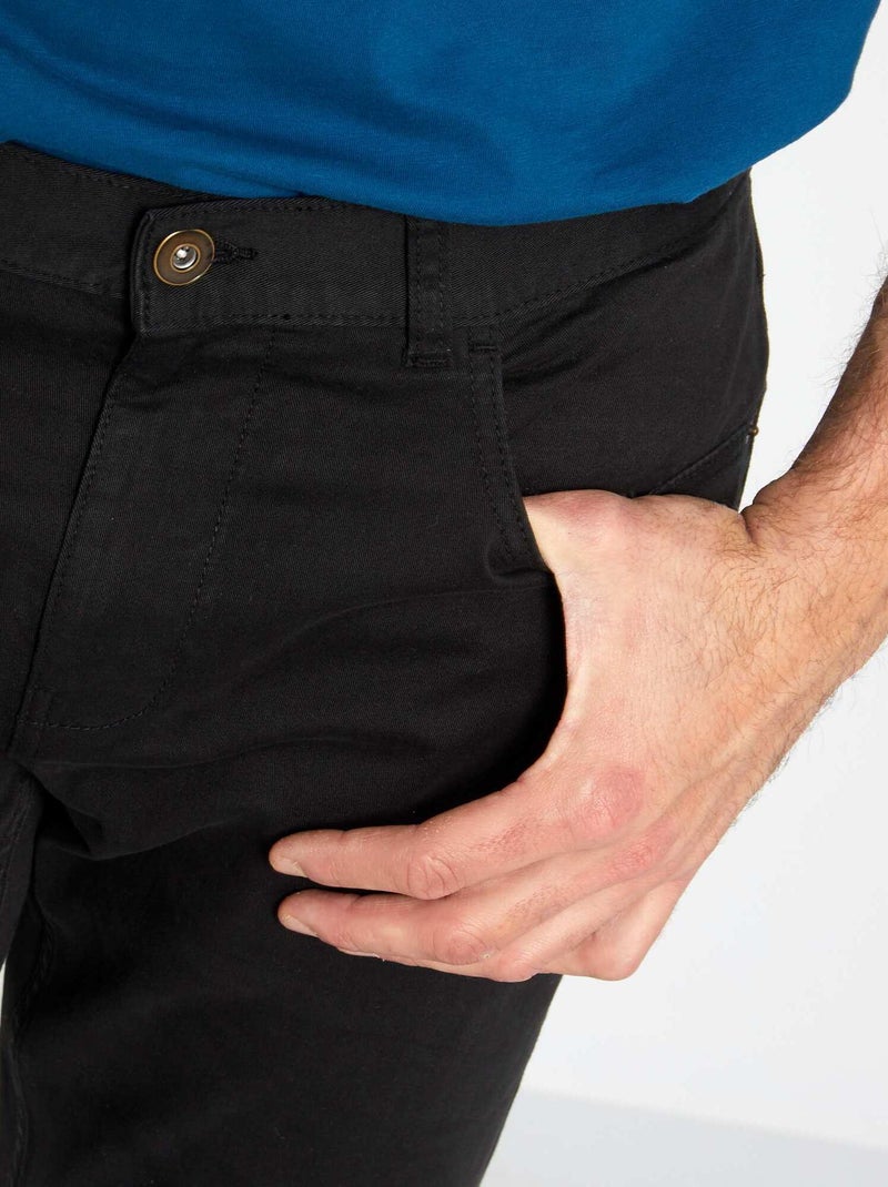 Pantalón slim L36 +1,90 m negro - Kiabi