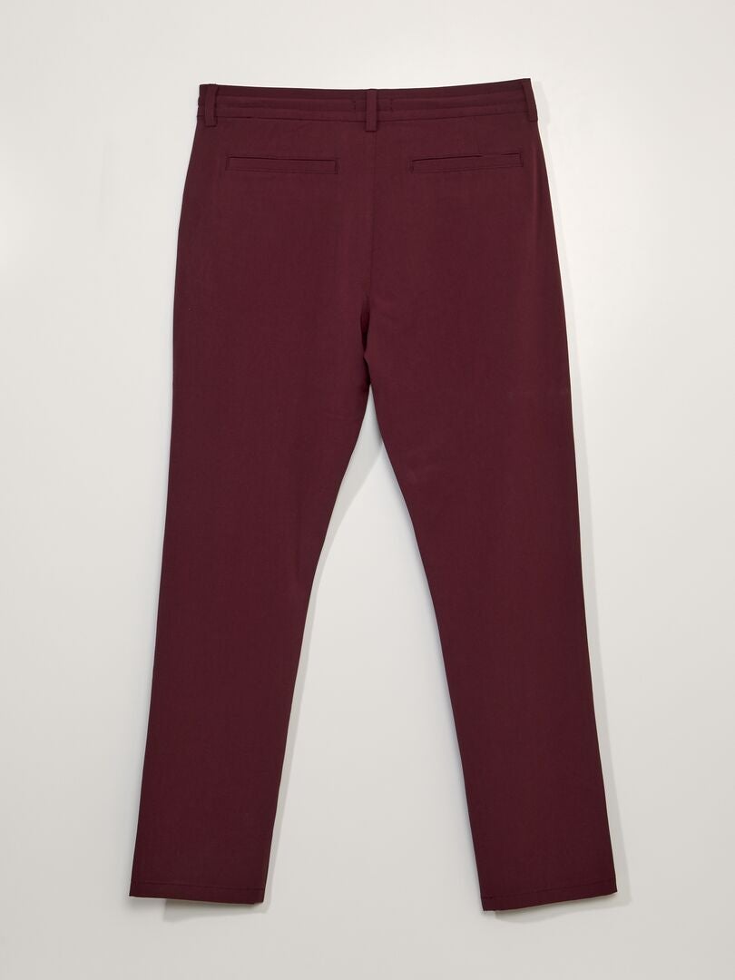 Pantalón slim ligero ROJO ROJIZO - Kiabi