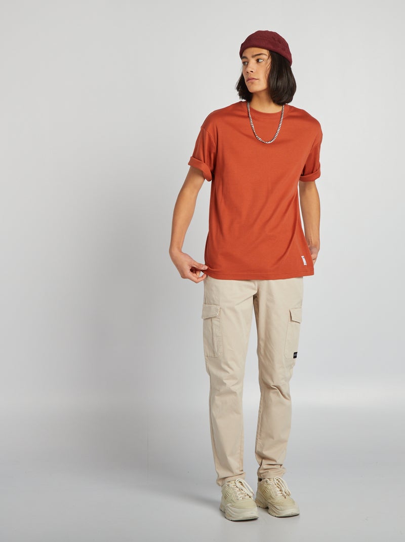 Pantalón slim multibolsillos GRIS - Kiabi