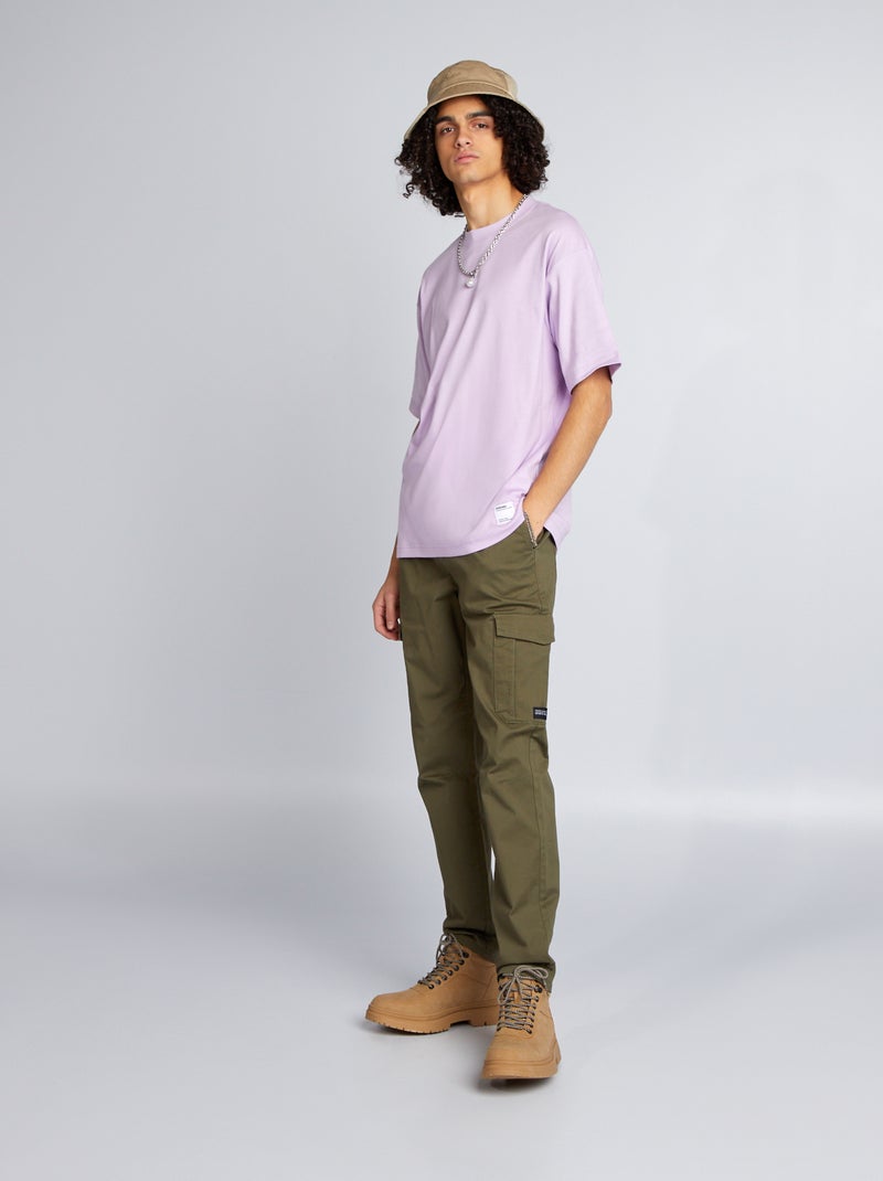 Pantalón slim multibolsillos KAKI - Kiabi