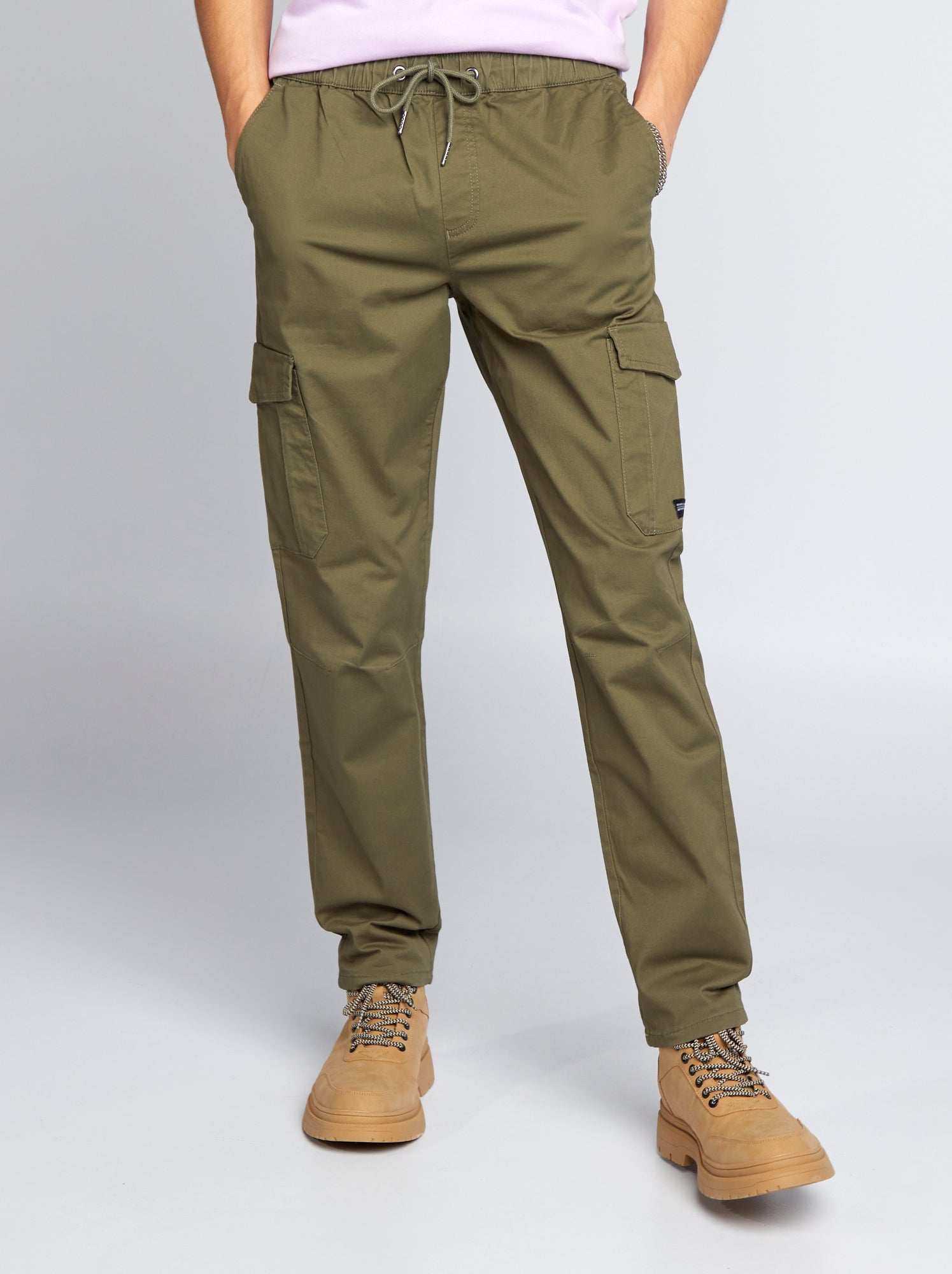 Pantalones Con Bolsillos Laterales Hombre Pantalones Cargo