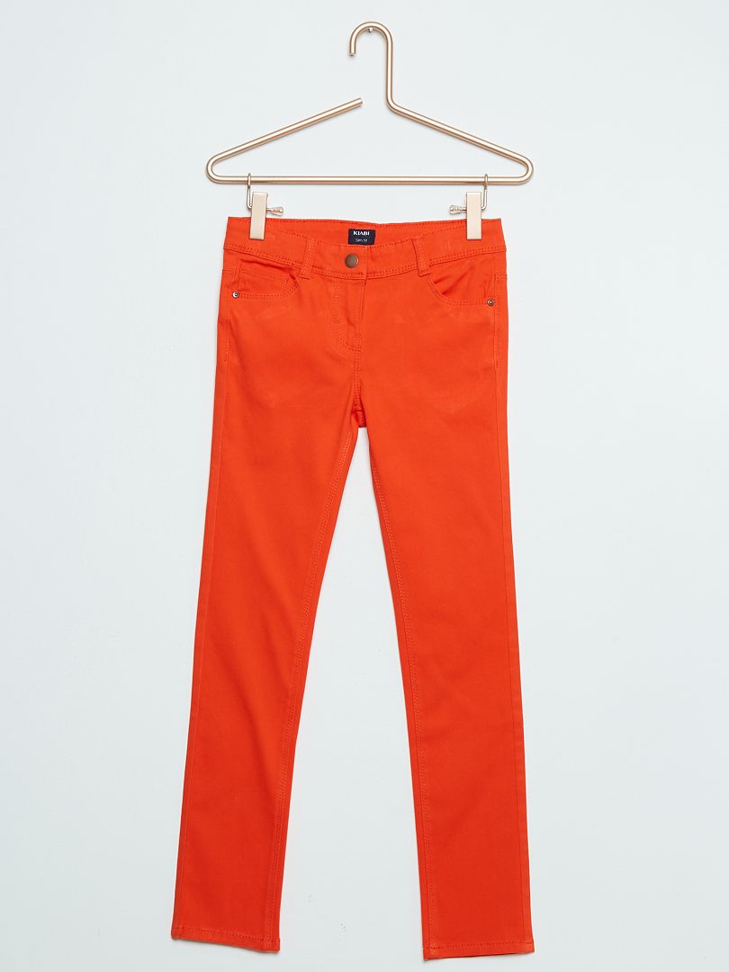 Pantalón slim naranja - Kiabi