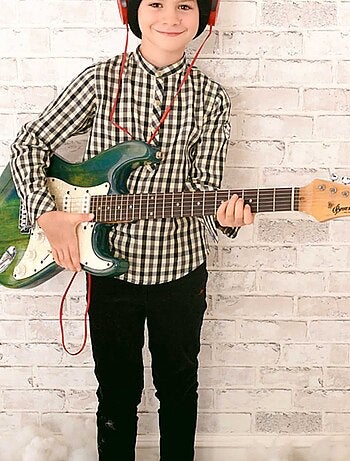 Pantalón Slim Niño | Pana Negra Elástica | MORGAN