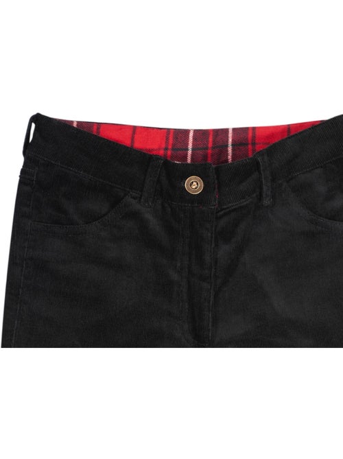 Pantalón Slim Niño | Pana Negra Elástica | MORGAN - Kiabi