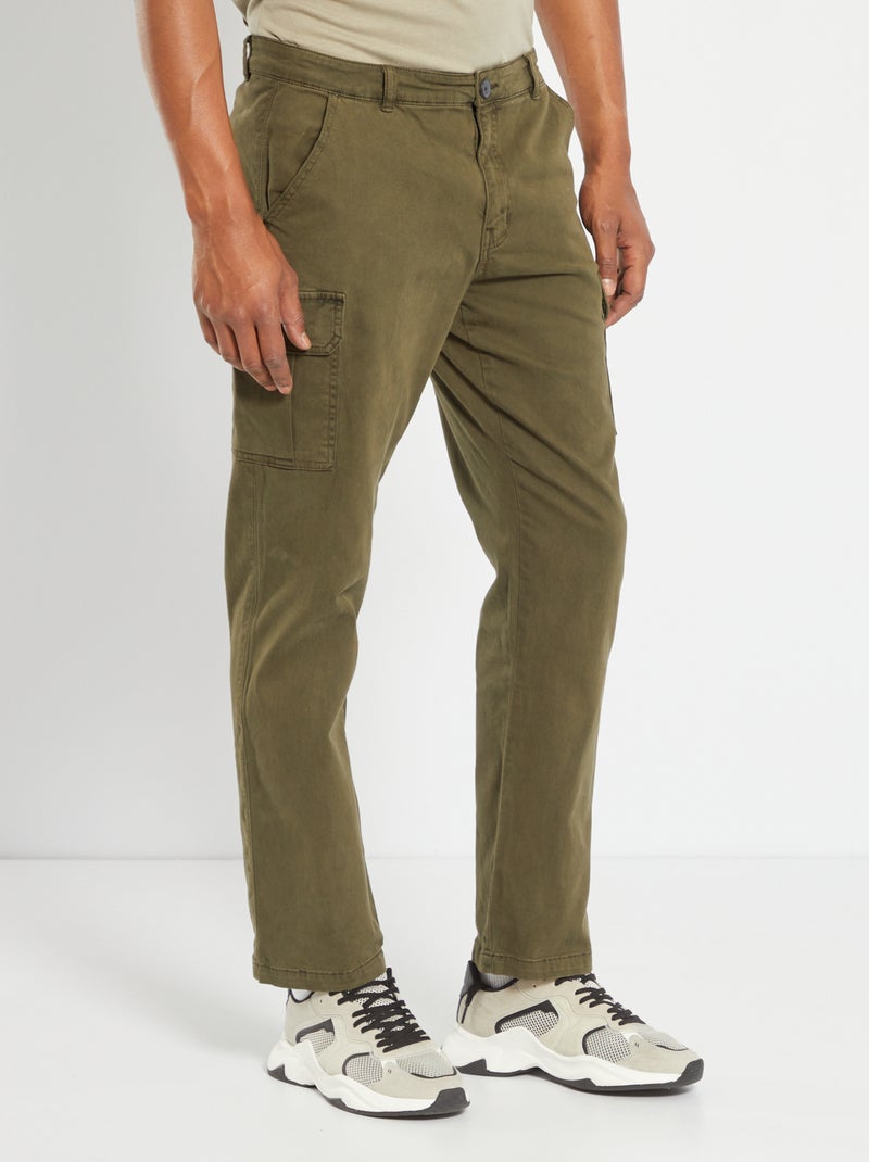 Pantalón slim tipo cargo KAKI - Kiabi