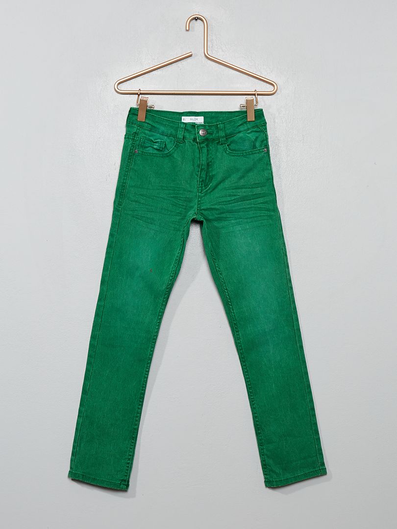 Pantalón slim verde pino - Kiabi