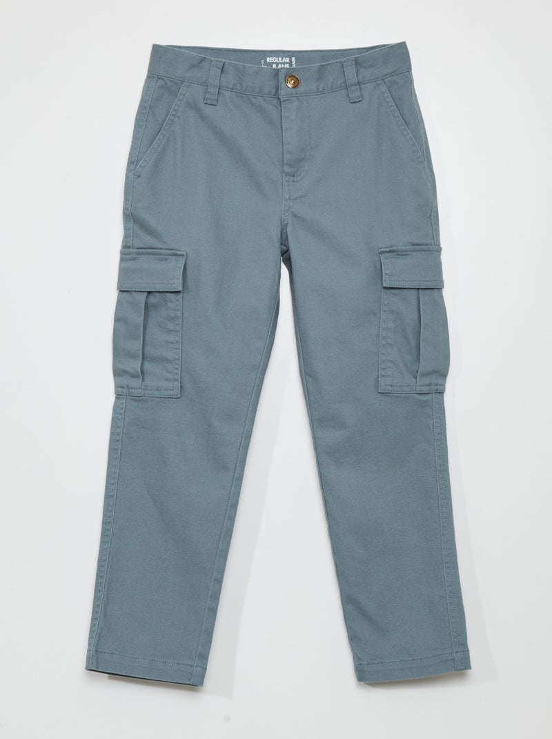 Pantalón slimfit con bolsillos AZUL - Kiabi