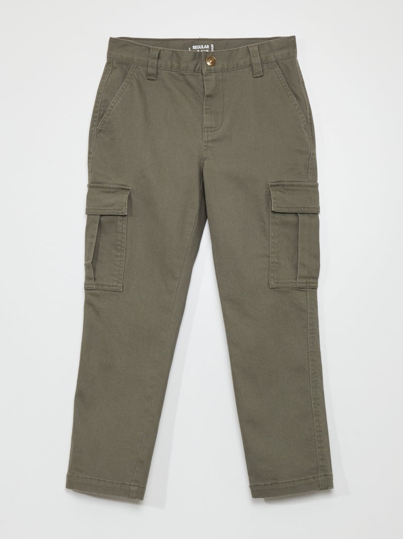 Pantalón slimfit con bolsillos KAKI - Kiabi