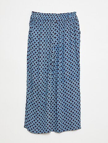 Pantalón smart ligero con estampado wax