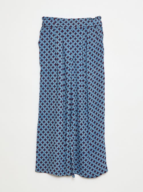 Pantalón smart ligero con estampado wax - Kiabi