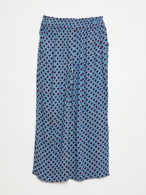 Pantalón smart ligero con estampado wax - Kiabi