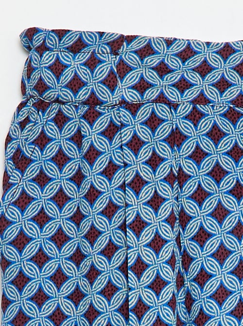 Pantalón smart ligero con estampado wax - Kiabi