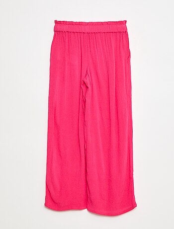 Pantalón smart ligero con estampado wax