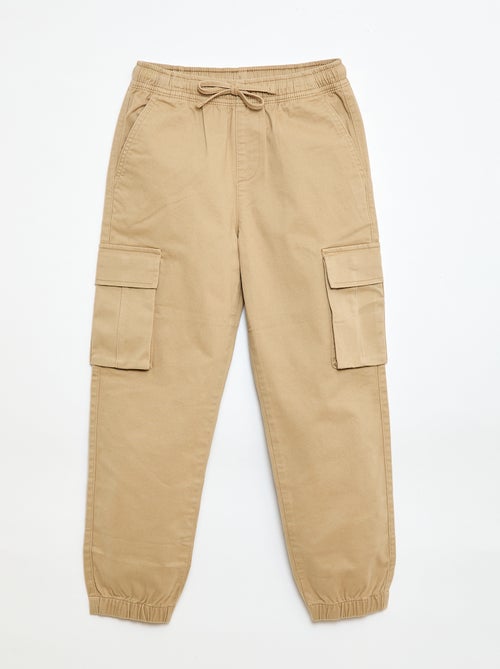 Pantalón stretch liso multibolsillos - Kiabi