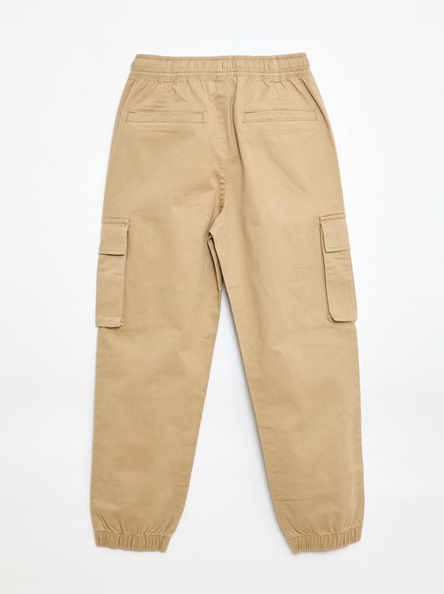 Pantalón stretch liso multibolsillos - Kiabi