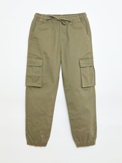 Pantalón stretch liso multibolsillos - Kiabi