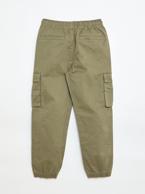 Pantalón stretch liso multibolsillos - Kiabi