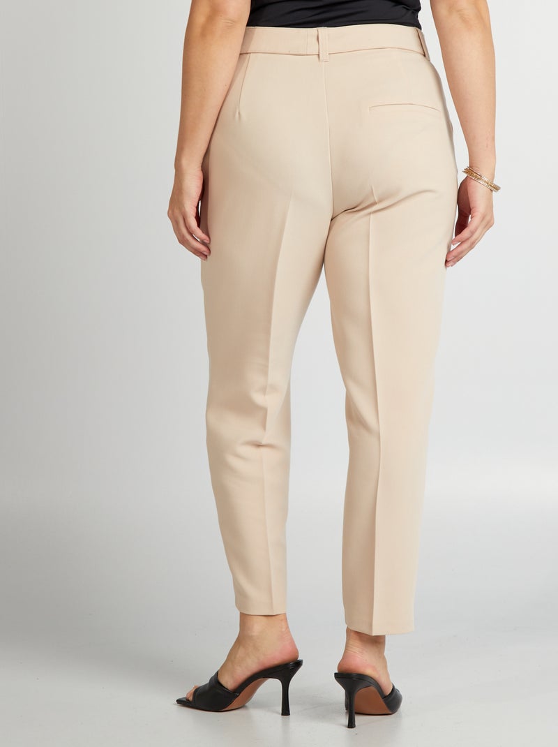 Pantalón tapered BEIGE - Kiabi