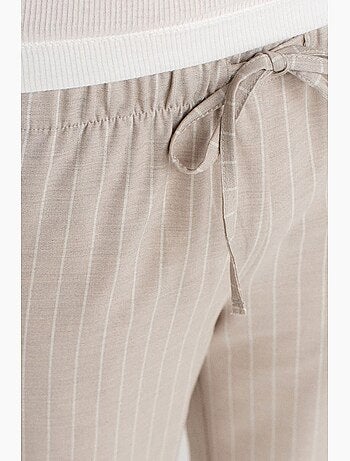 Pantalón tejido de rayas de pernera ancha dilvin