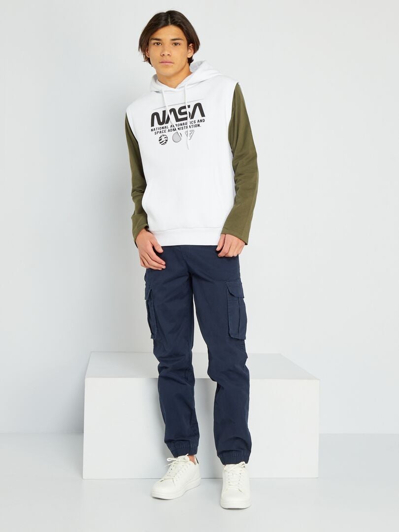 Pantalón tipo cargo azul - Kiabi