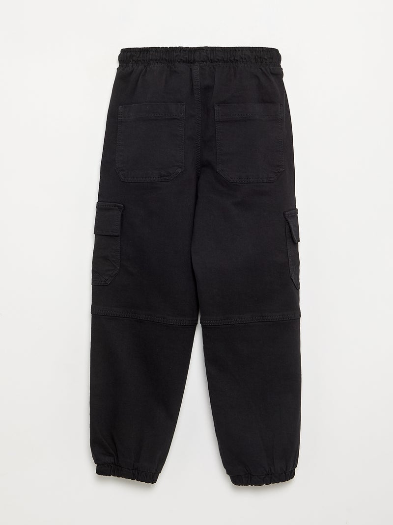 Pantalón tipo chándal Negro - Kiabi