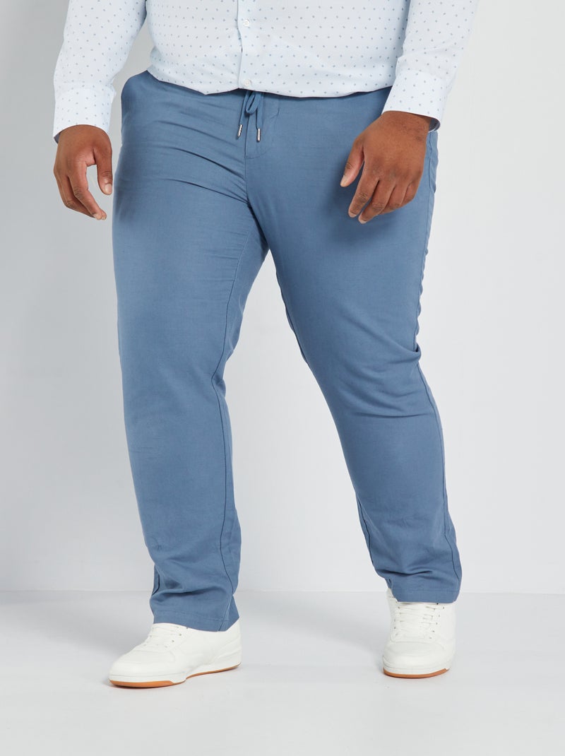 Pantalón tipo chino AZUL - Kiabi
