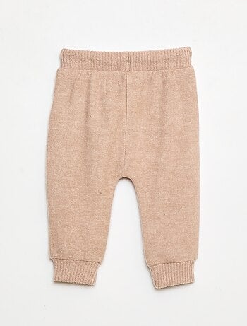 Pantalón tipo sarouel de punto liso