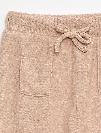 Pantalón tipo sarouel de punto liso
