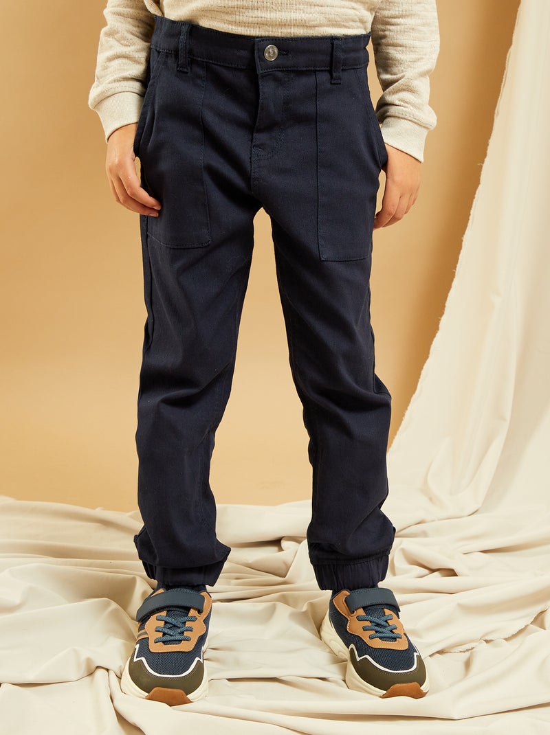 Pantalón tipo jogger azul - Kiabi