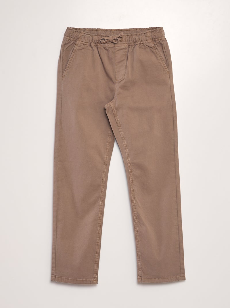 Pantalón tipo 'jogger' BEIGE - Kiabi