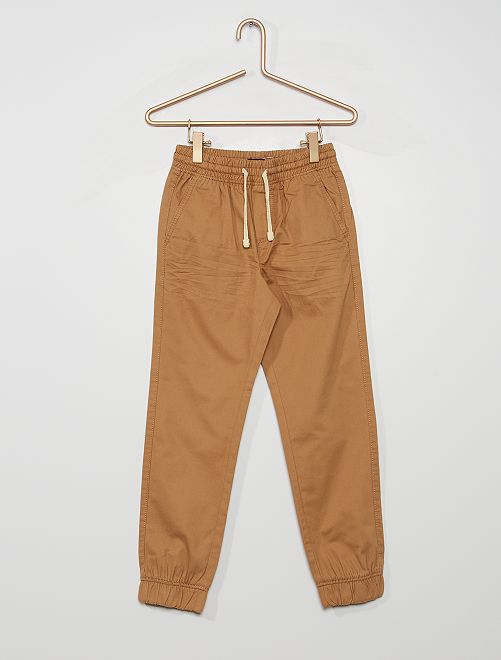 Pantalón tipo 'jogger' - BEIGE - Kiabi - 8.00€