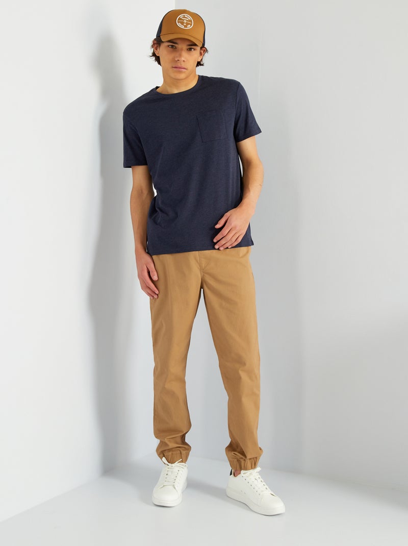 Pantalón tipo 'jogger' BEIGE - Kiabi