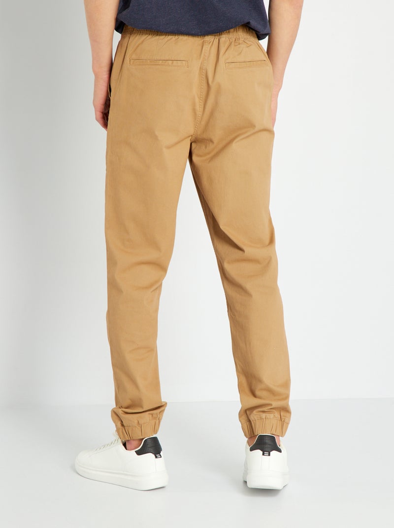 Pantalón tipo 'jogger' BEIGE - Kiabi