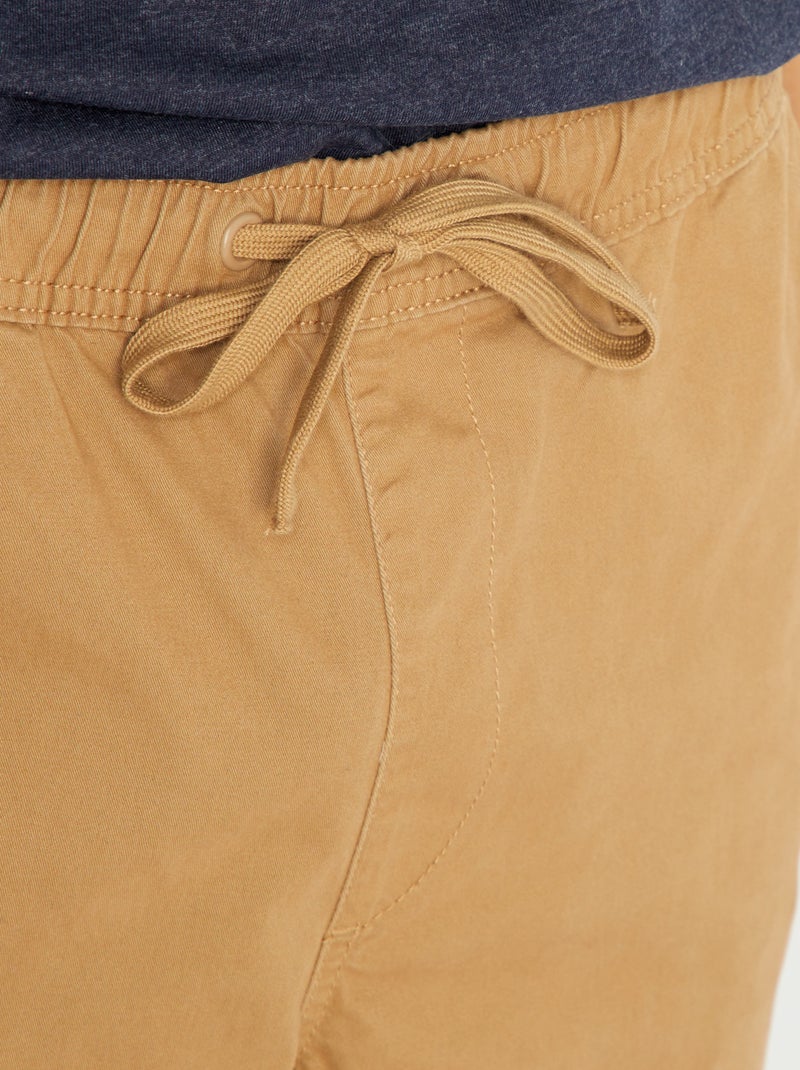 Pantalón tipo 'jogger' BEIGE - Kiabi