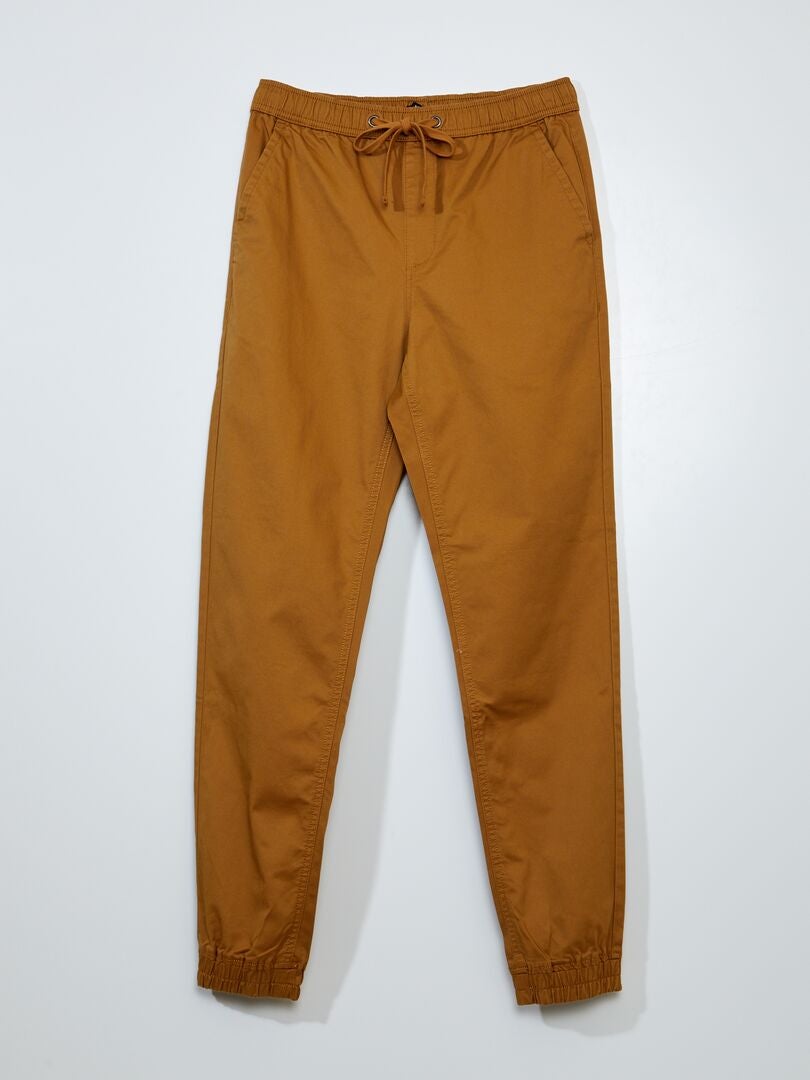Pantalón tipo 'jogger' BEIGE - Kiabi
