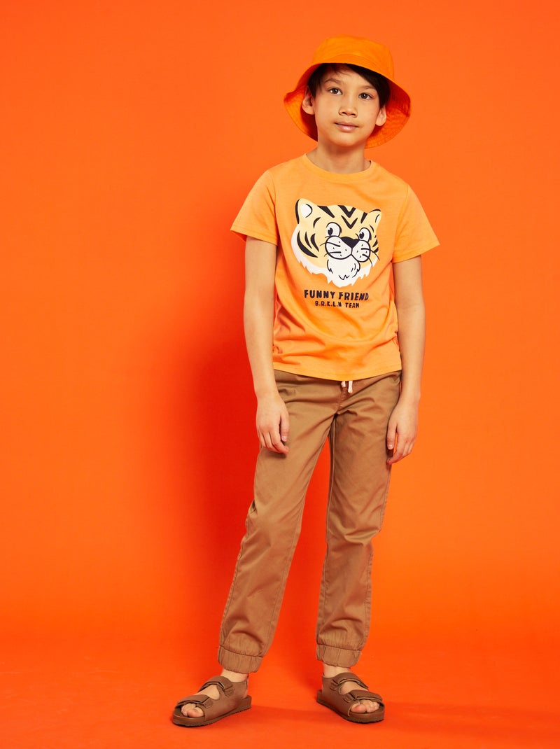 Pantalón tipo 'jogger' BEIGE - Kiabi