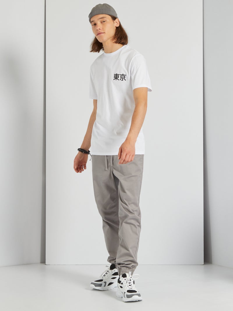 Pantalón tipo 'jogger' gris ratón - Kiabi