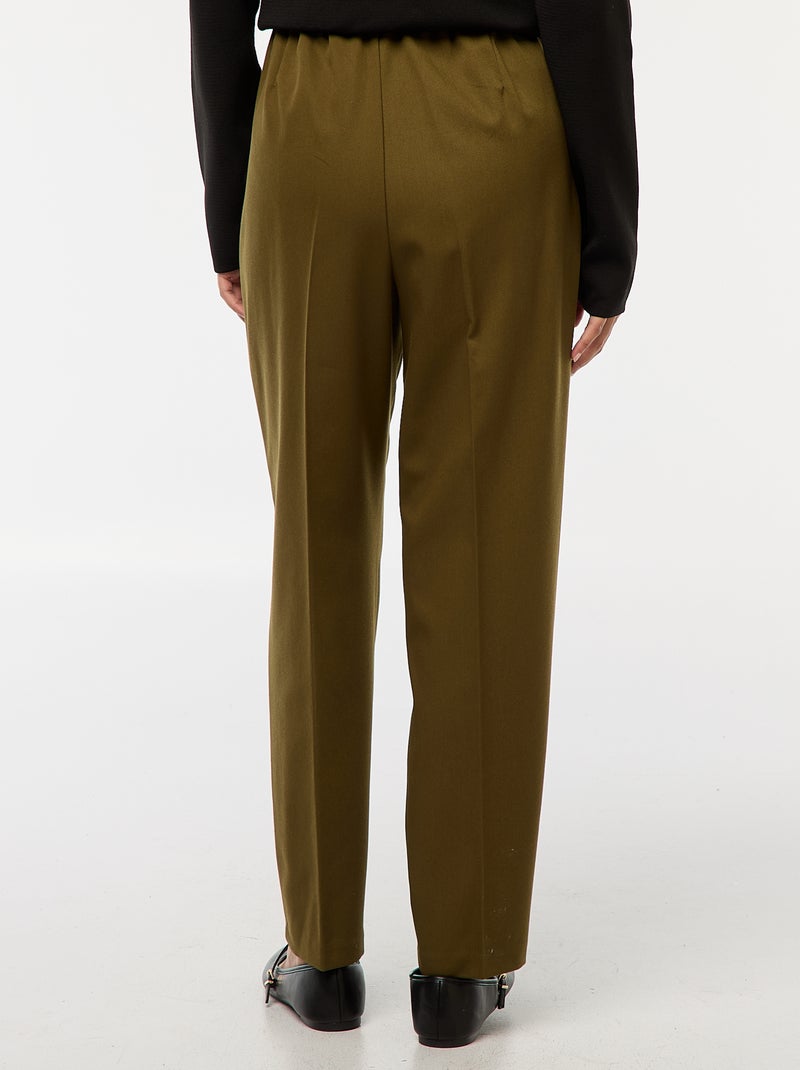 Pantalón tipo jogger liso Verde - Kiabi