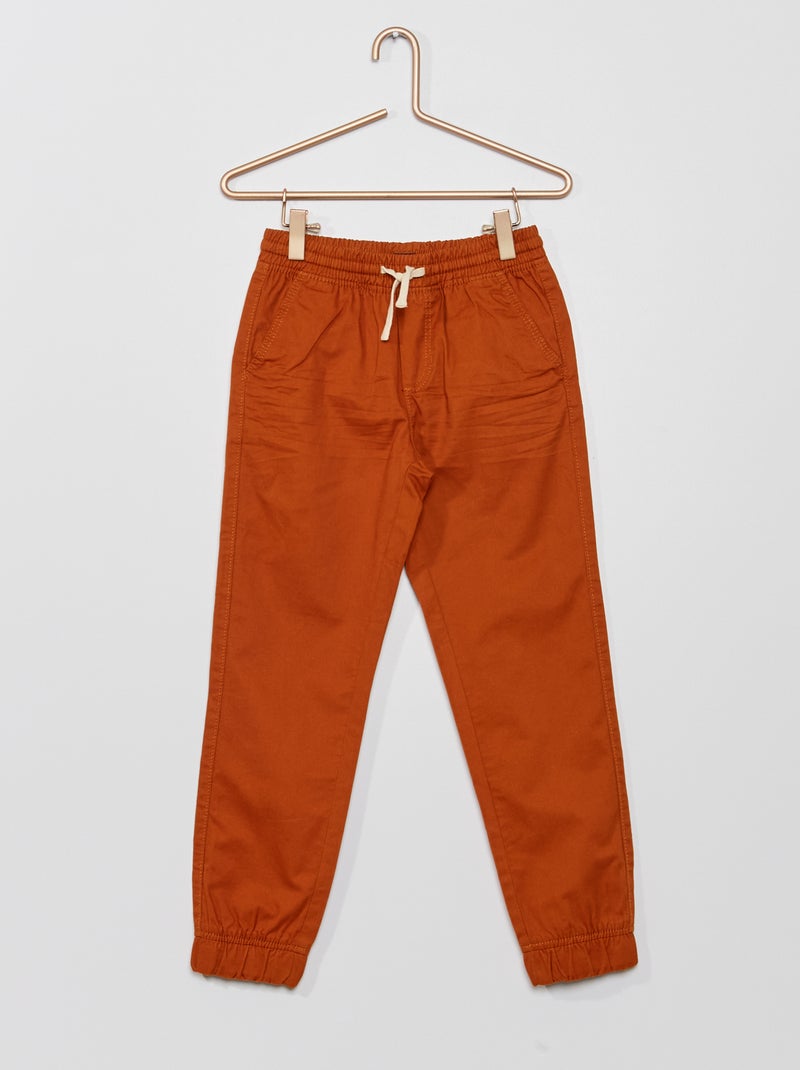 Pantalón tipo 'jogger' marrón - Kiabi