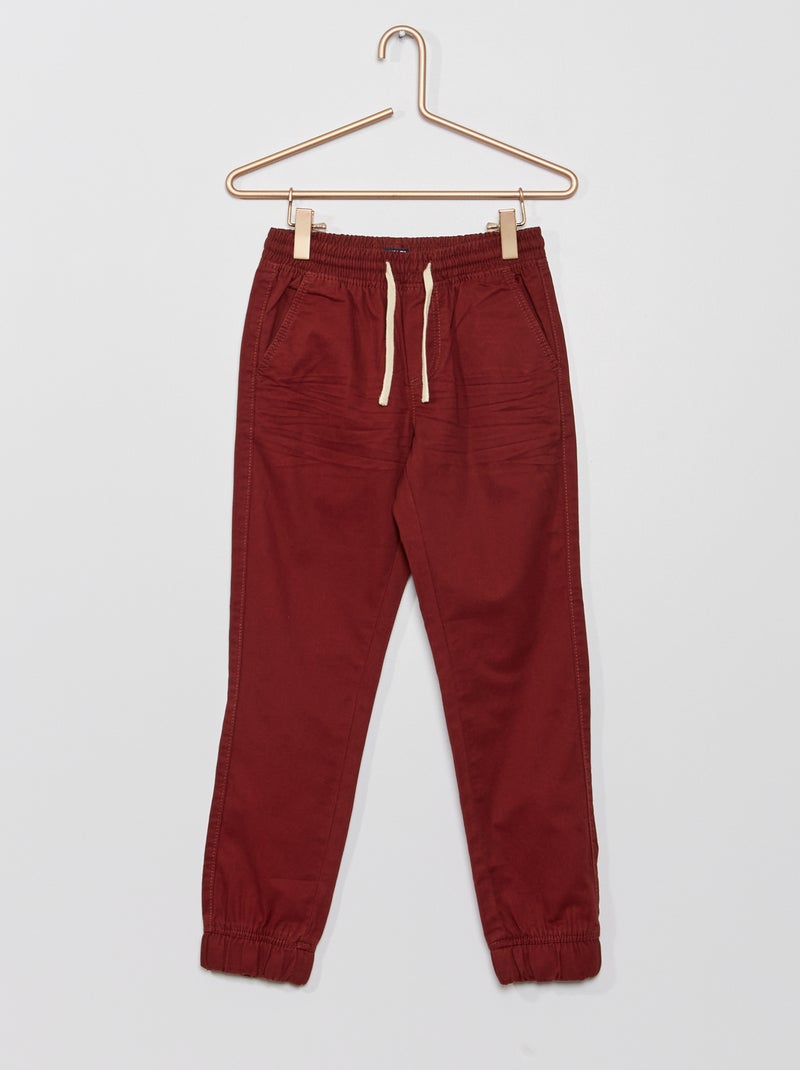 Pantalón tipo 'jogger' ROJO - Kiabi
