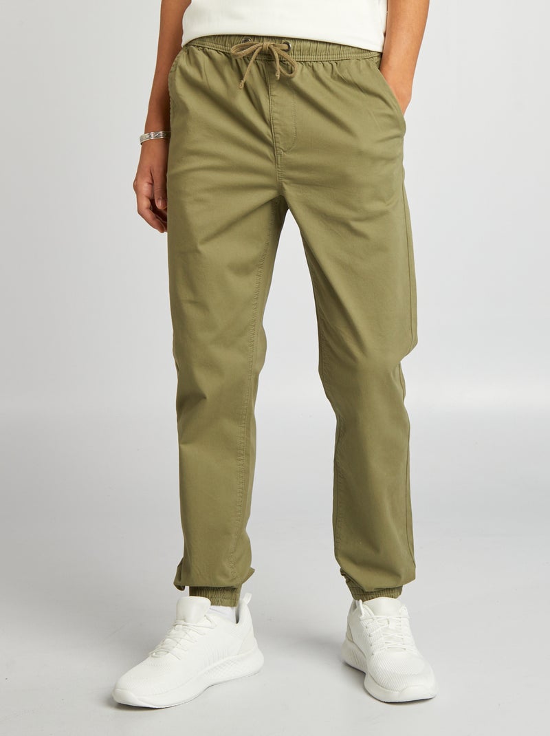 Pantalón tipo 'jogger' VERDE - Kiabi