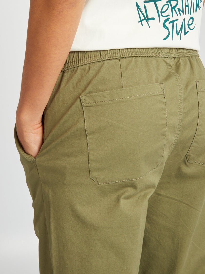 Pantalón tipo 'jogger' VERDE - Kiabi