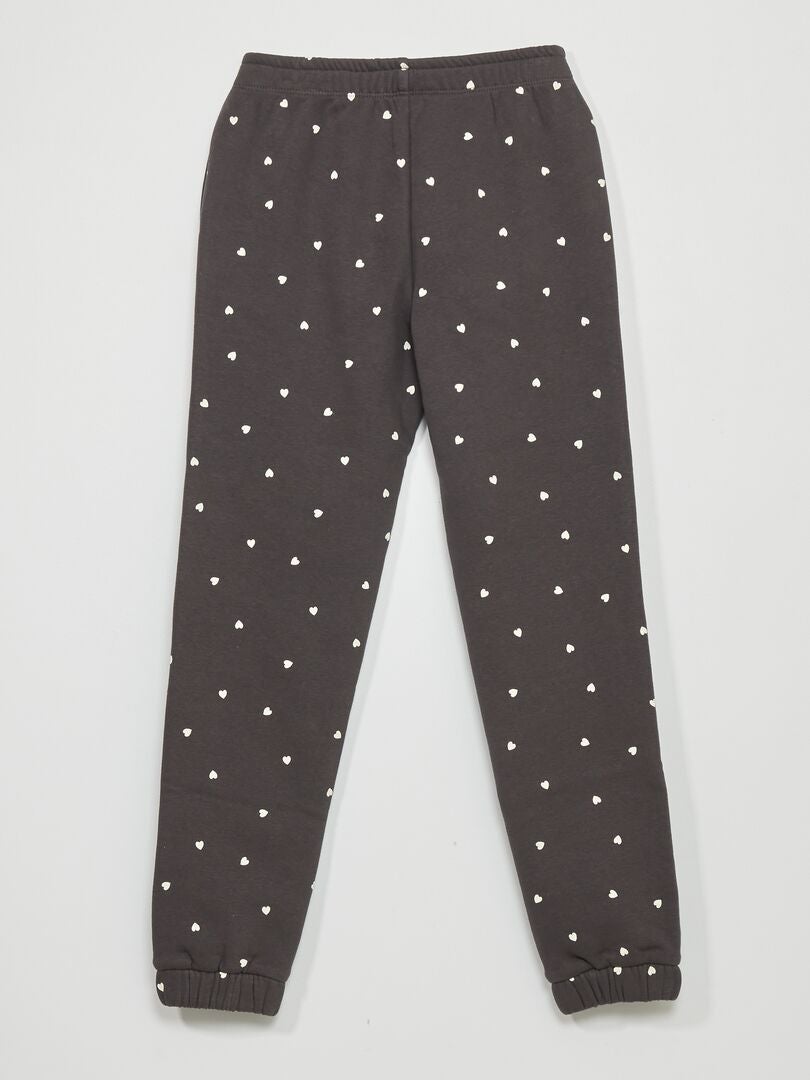 Pantalón tipo jogging estampado GRIS - Kiabi