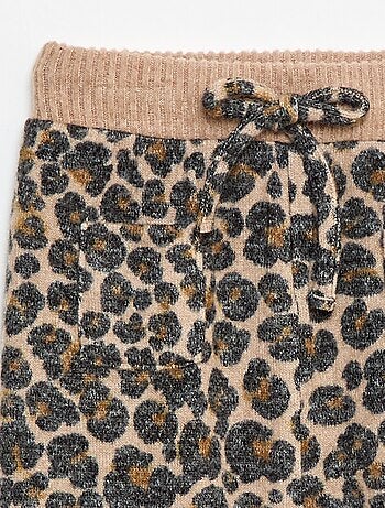 Pantalón tipo sarouel de punto liso